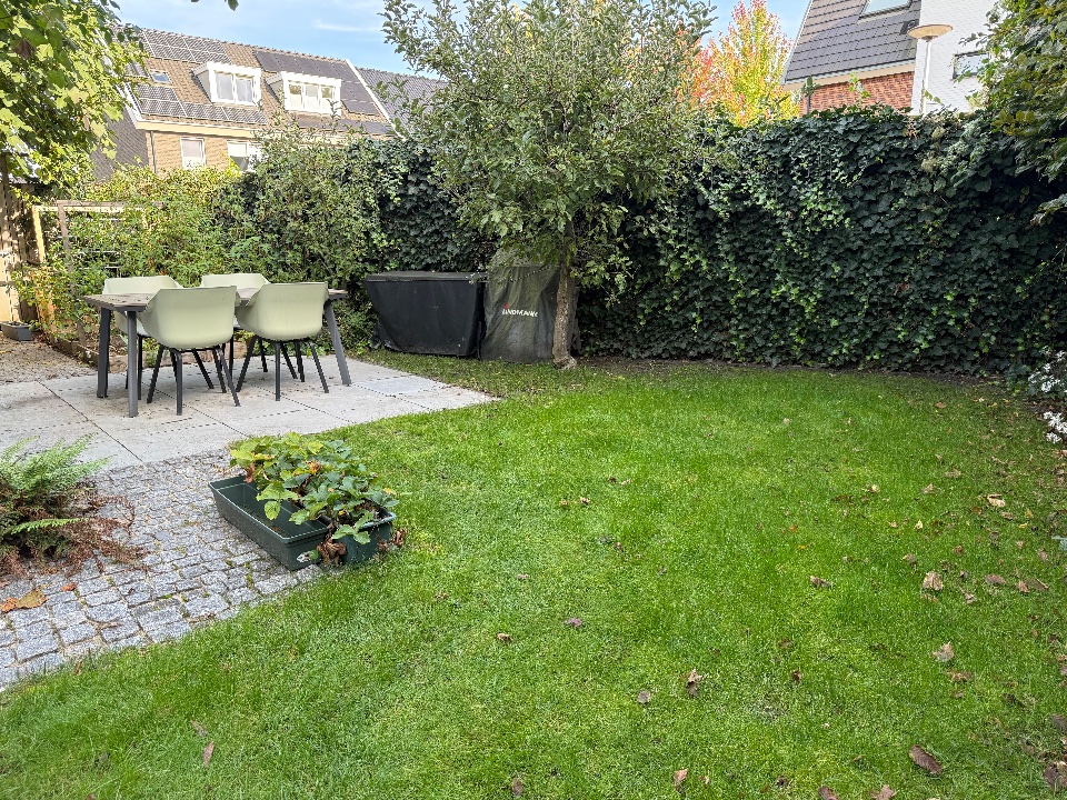 Ruime achtertuin met schutting en zithoekjes, foto 3